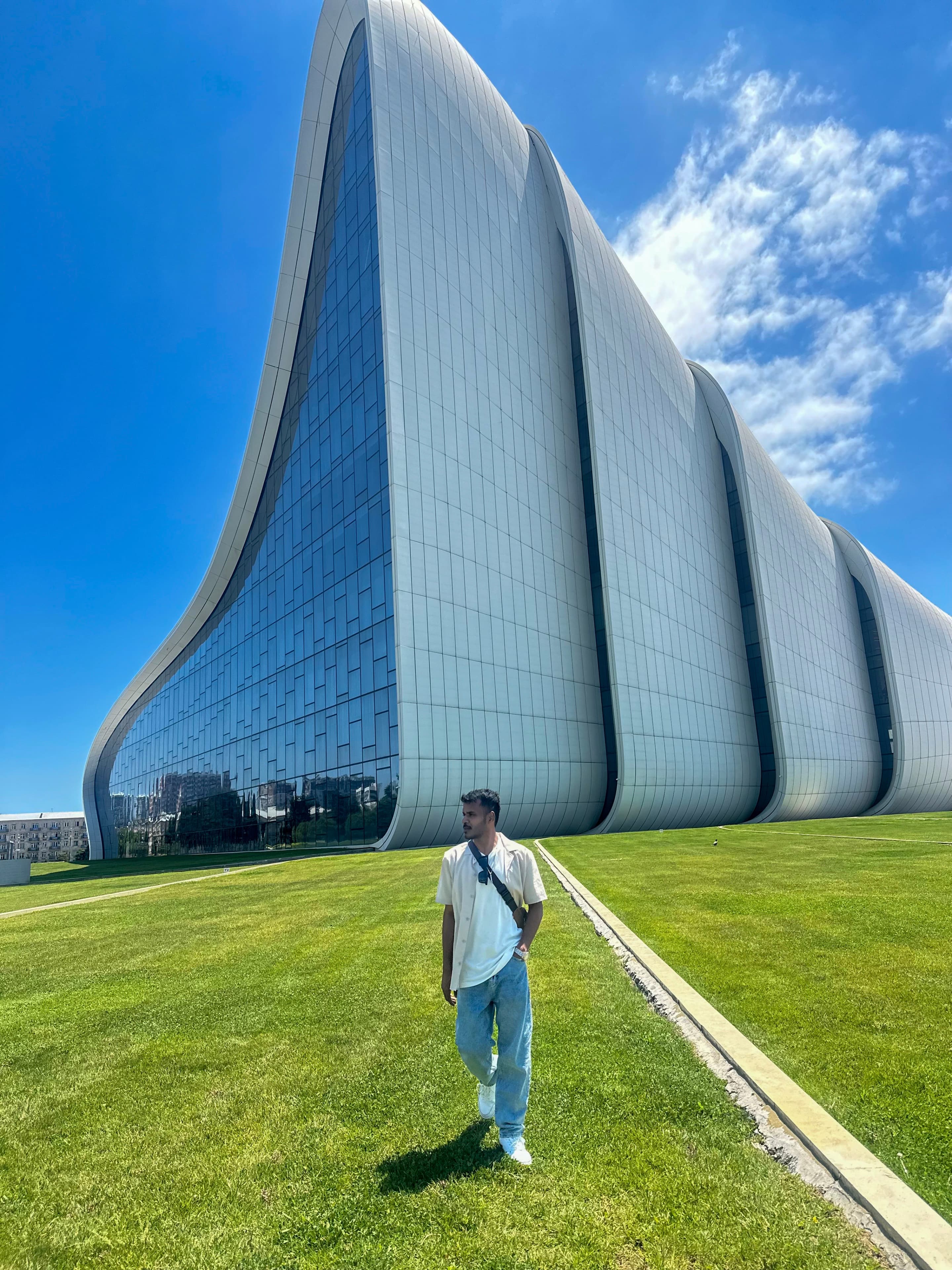 In front of Heydar Aliyev Center